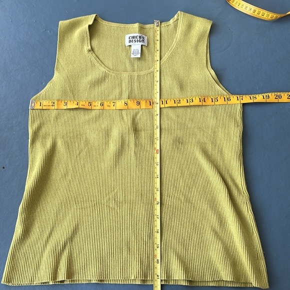 Vintage Sleeveless Ribbed Tank Size Large Silk - Picture 10 of 12